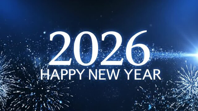 Celebrate the New Year 2026 with Festive Fireworks and a Happy New Year Greeting