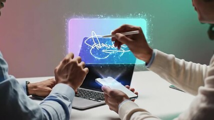 Digital Signature Process - Secure Electronic Transactions. - Powered by Adobe