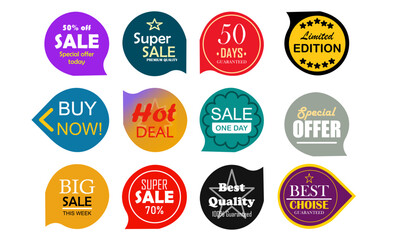 Fototapeta premium Sale Quality Badges Stock Vector