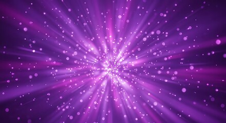 Ethereal radiance emanating from a central point in a captivating violet hued spectrum creating a celestial visual