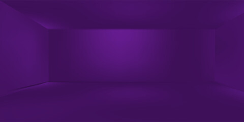 Stage cement floor and walls purple and gradient dark style studio room pattern