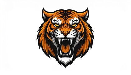Majestic tiger logo vector for sale. 