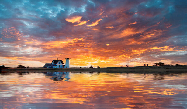Stage Harbor Lighthouse at Chatham, Cape Cod
