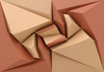 Abstract polygonal arrangement with earth tones, geometric exploration