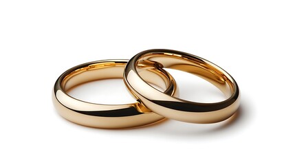 Elegant golden wedding bands intertwined, symbolizing love, commitment, and a bright future together for couples starting their journey of marriage