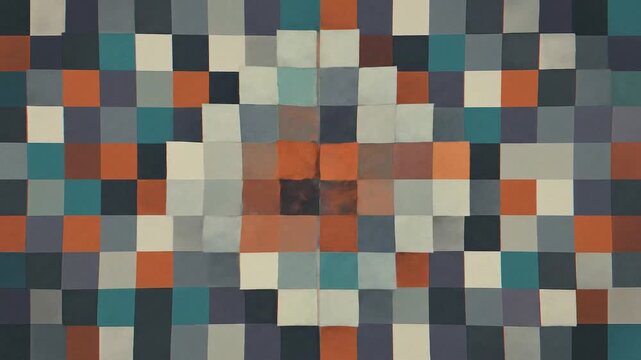 Seamless vintage red and yellow plaid checkered fabric pattern texture