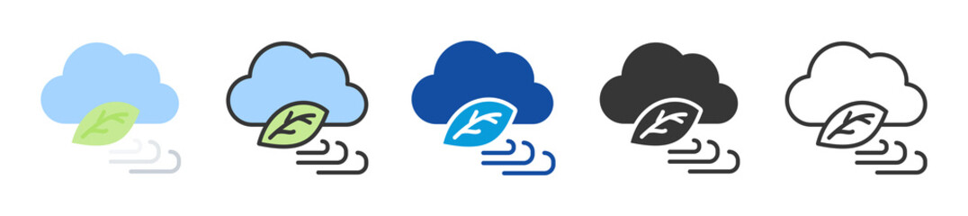 carbon neutral icon set multi style various collection