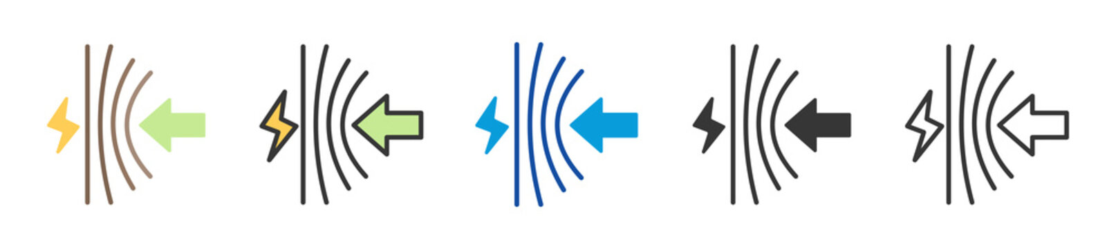 energy resilience icon set multi style various collection