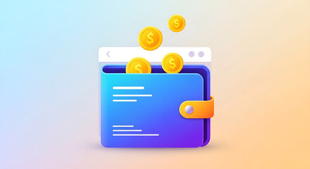 Digital Wallet Managing Funds Online and Earning Money