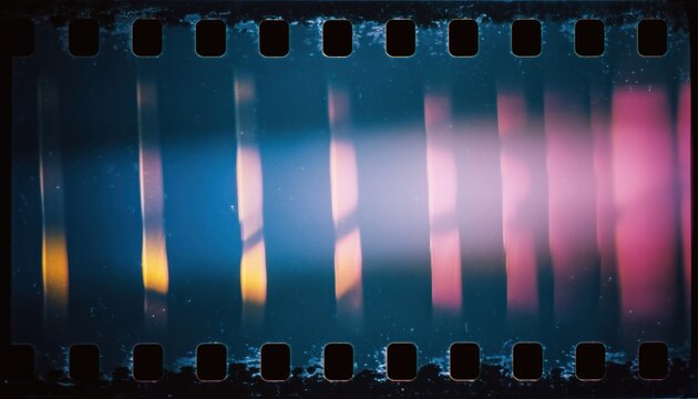 Authentic Scans Of Empty Or Overexposed 8mm Film: Stylish Film Placeholder Frame Featuring Light Leaks For A Cool Photographic Effect - Powered by Adobe