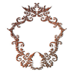 vintage frame with floral ornament