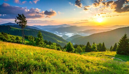 Naklejka premium nature landscape background