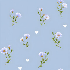 Flat seamless pattern background, generation AI 