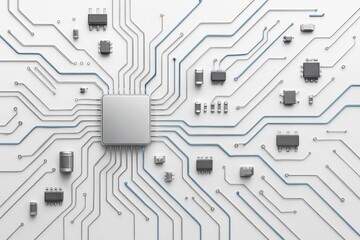 Digital electronic circuit board background illustration pattern technology design concept