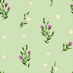 Flat seamless pattern background, generation AI 