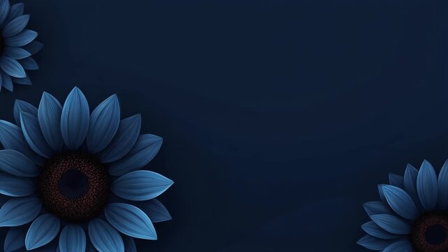 blue background with flower
