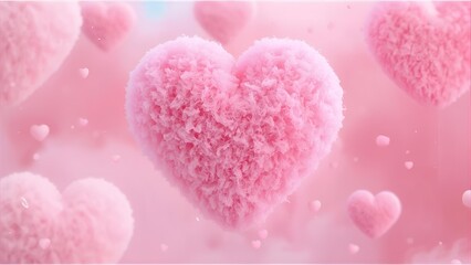 Obraz premium pink heart on a pink background