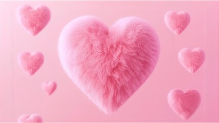 pink heart on a pink background