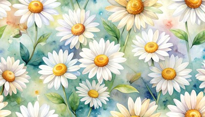 Fototapeta premium daisies on blue, daisies on blue background, 