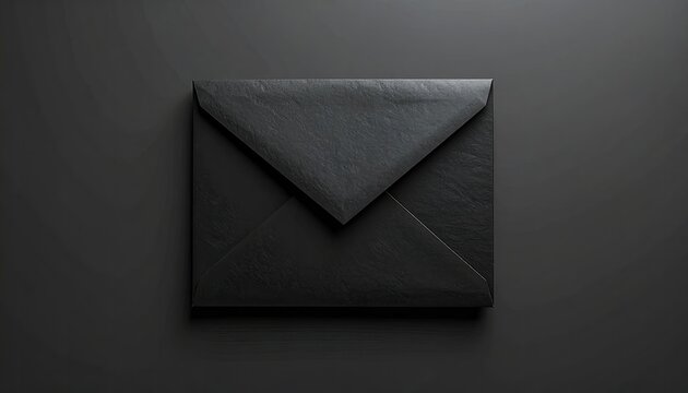 Black Envelope on Dark Background Stylish Invitation/ Card Mockup for Celebrations