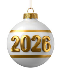 white gold christmas ornament 2026 holiday ball