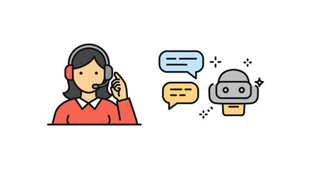customer support chatbot communicating with agent offering seamless service for digital assistance and improving user experience ideal for website