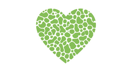 healthy heart concept green cellular structure forms a heart symbolizing wellness and vitality ideal for health blogs fostering a positive outlook