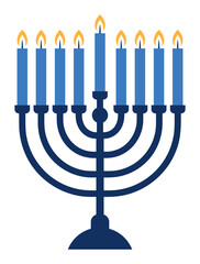 menorah with candles sticker