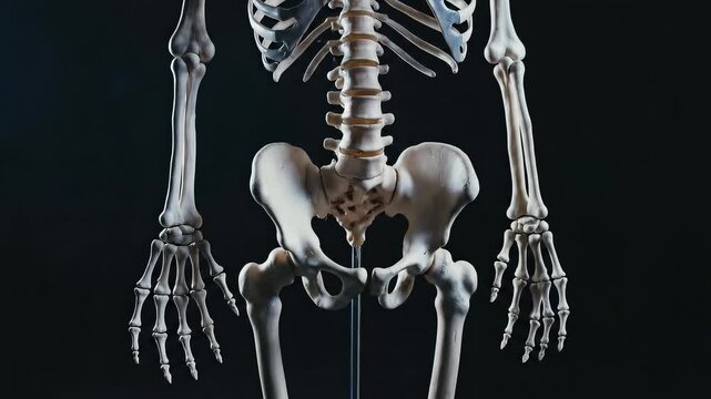 Anatomical Study: Human Skeleton Torso and Limbs
