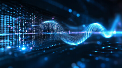 Diagram comparing the speed of light to slower moving sound waves, symbolizing scientific discovery, measurement, and the contrast between rapid electromagnetic travel and gradual acoustic motion