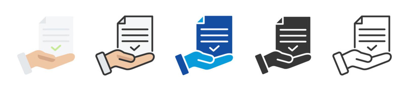 handout icon set multi style various collection