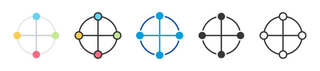 relevance icon set multi style various collection