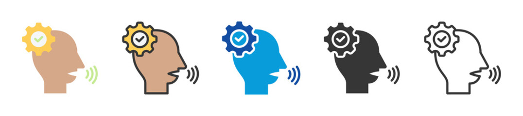 platform skill icon set multi style various collection