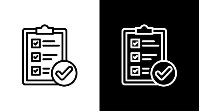 Checklist With Icon Set Design