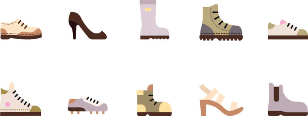 Collection of Diverse Footwear Styles