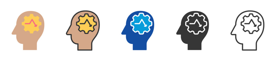 deficit icon set multi style various collection