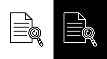 Review Cycle Outline White Icon Set Design