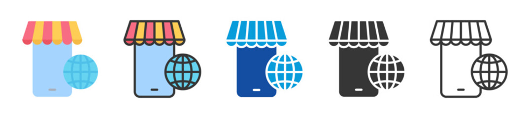 ecommerce icon set multi style various collection