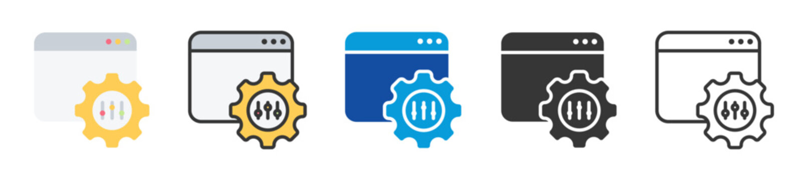 personalization icon set multi style various collection