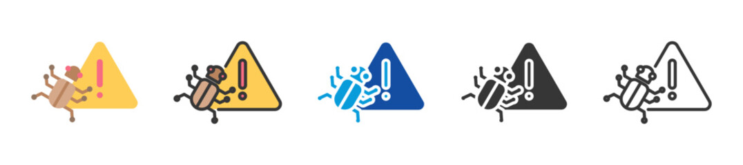 malware icon set multi style various collection
