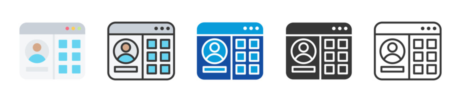 gui icon set multi style various collection