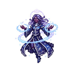 pixel art astral soul restorer channeling cosmic radiant healing energy