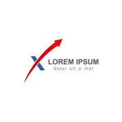 Dynamic Ascent Vector Icon: Conceptual Representation of Growth, Progress and Forward Movement with an Ascending Arrow and Geometric Element Design Suitable for Business Brands