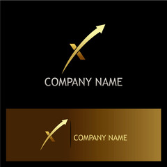 Sophisticated Gold Arrow Logo Design for Forward-Thinking Businesses Representing Progress, Achievement, and Directional Growth within Competitive Industries and Markets
