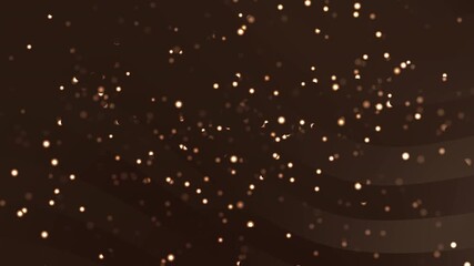 Dark brown background with sparkling golden specks. Perfect for luxury designs, elegant invitations, festive backgrounds, or highend product displays.