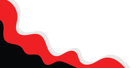abstract creative smooth black red wave shape background. modern wave background. used for banner, poster.