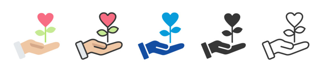 wellbeing icon set multi style various collection