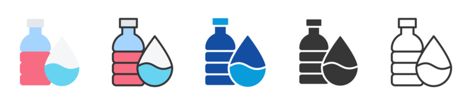 hydration icon set multi style various collection