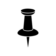 High-Quality Push Pin Icon &ndash; Vector Style for Commercial Use