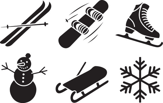 Winter adventures and snow sports fun activities